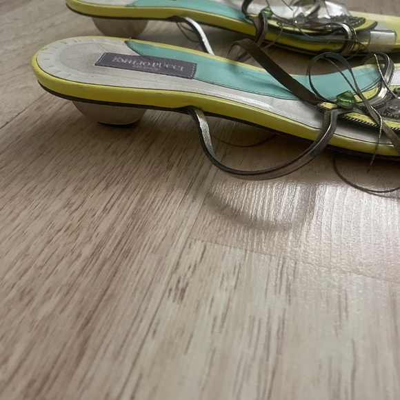 Emilio Pucci Yellow and Green Sandals - Picture 3 of 4